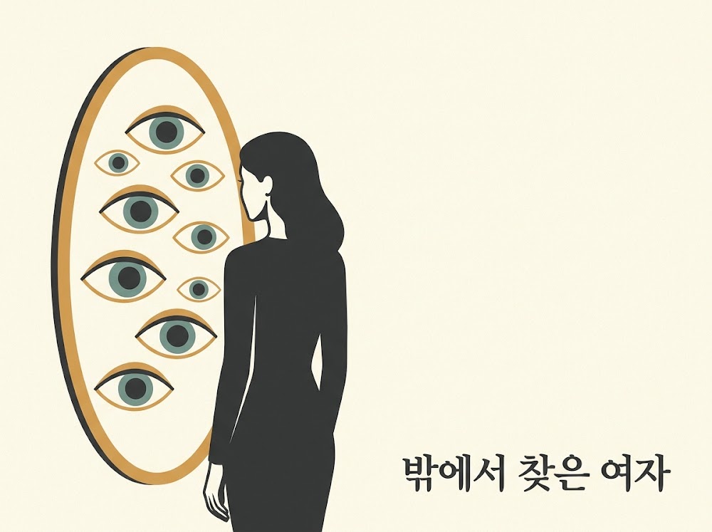 밖에서 찾은 여자
